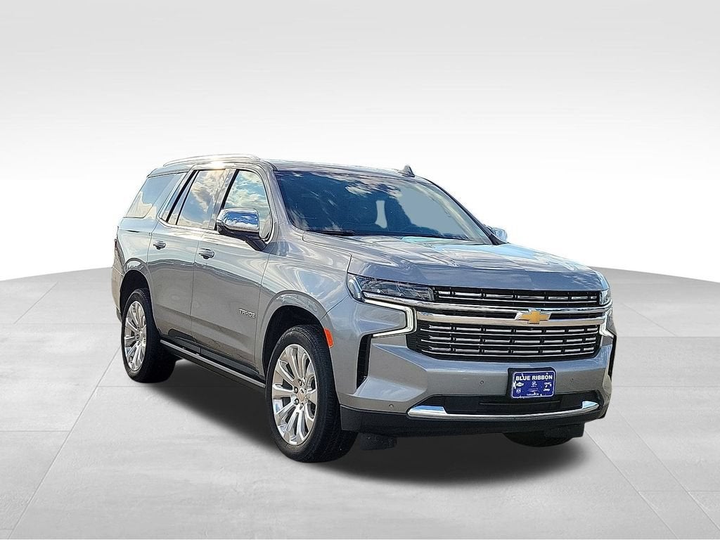 2023 Chevrolet Tahoe Premier in Sterling Gray Metallic — front three-quarter view