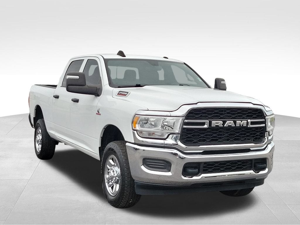 2023 RAM 2500 Tradesman in White — front three-quarter view