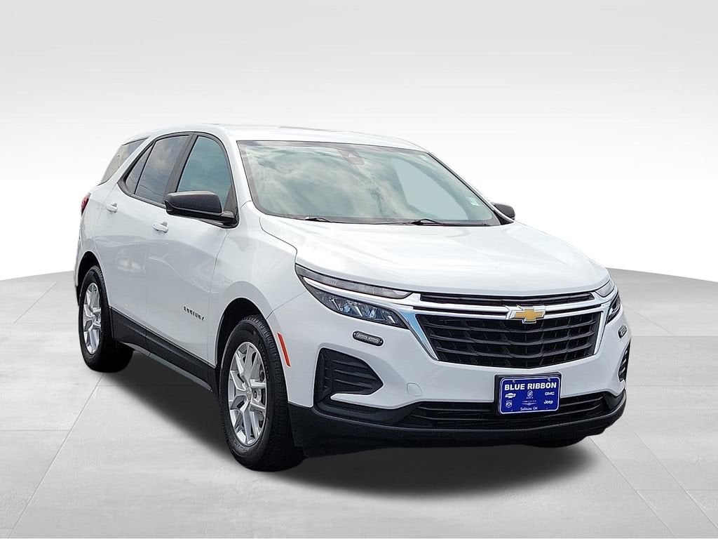 2022 Chevrolet Equinox LS in Summit White — front three-quarter view