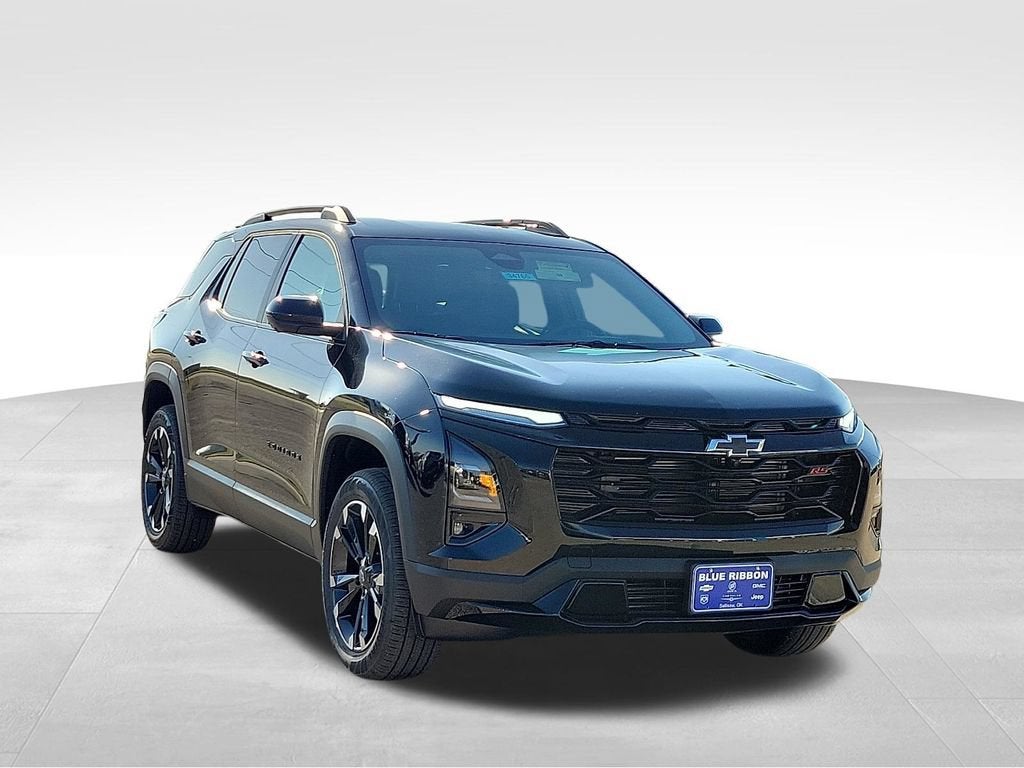 2026 Chevrolet Equinox RS in Mosaic Black Metallic — front three-quarter view