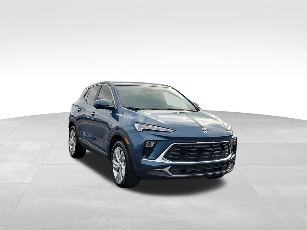 2024 Buick Encore GX Preferred in Ocean Blue Metallic — front three-quarter view