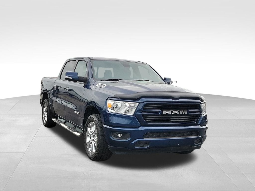 2020 RAM 1500 Big Horn/Lone Star in Patriot Blue Pearlcoat — front three-quarter view