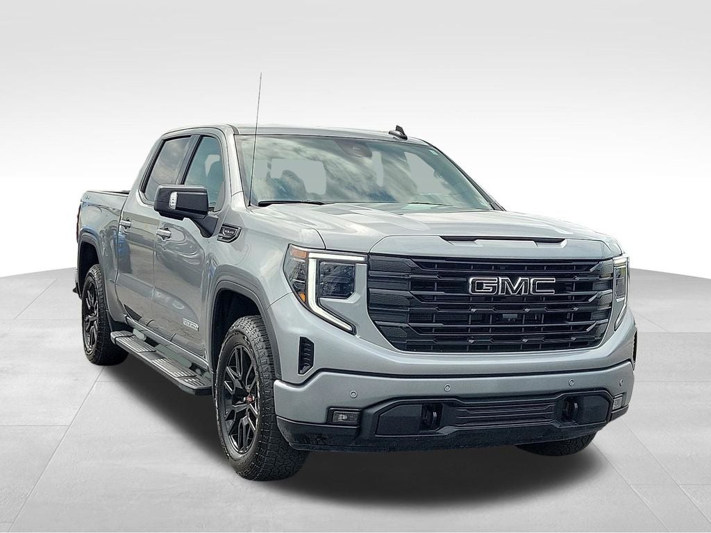 2025 GMC Sierra 1500 Elevation in Sterling Metallic — front three-quarter view
